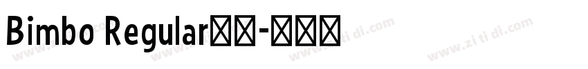 Bimbo Regular字体字体转换